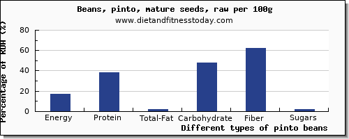 nutritional value and nutrition facts in pinto beans per 100g